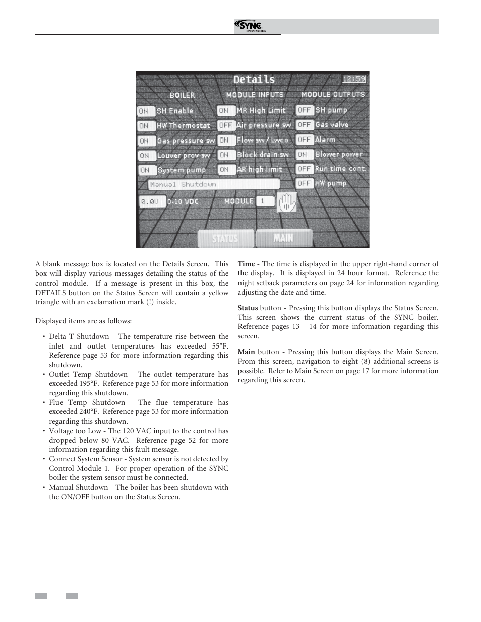 Service | Lochinvar Sync Condensing Boiler 1.3 User Manual | Page 16 / 56