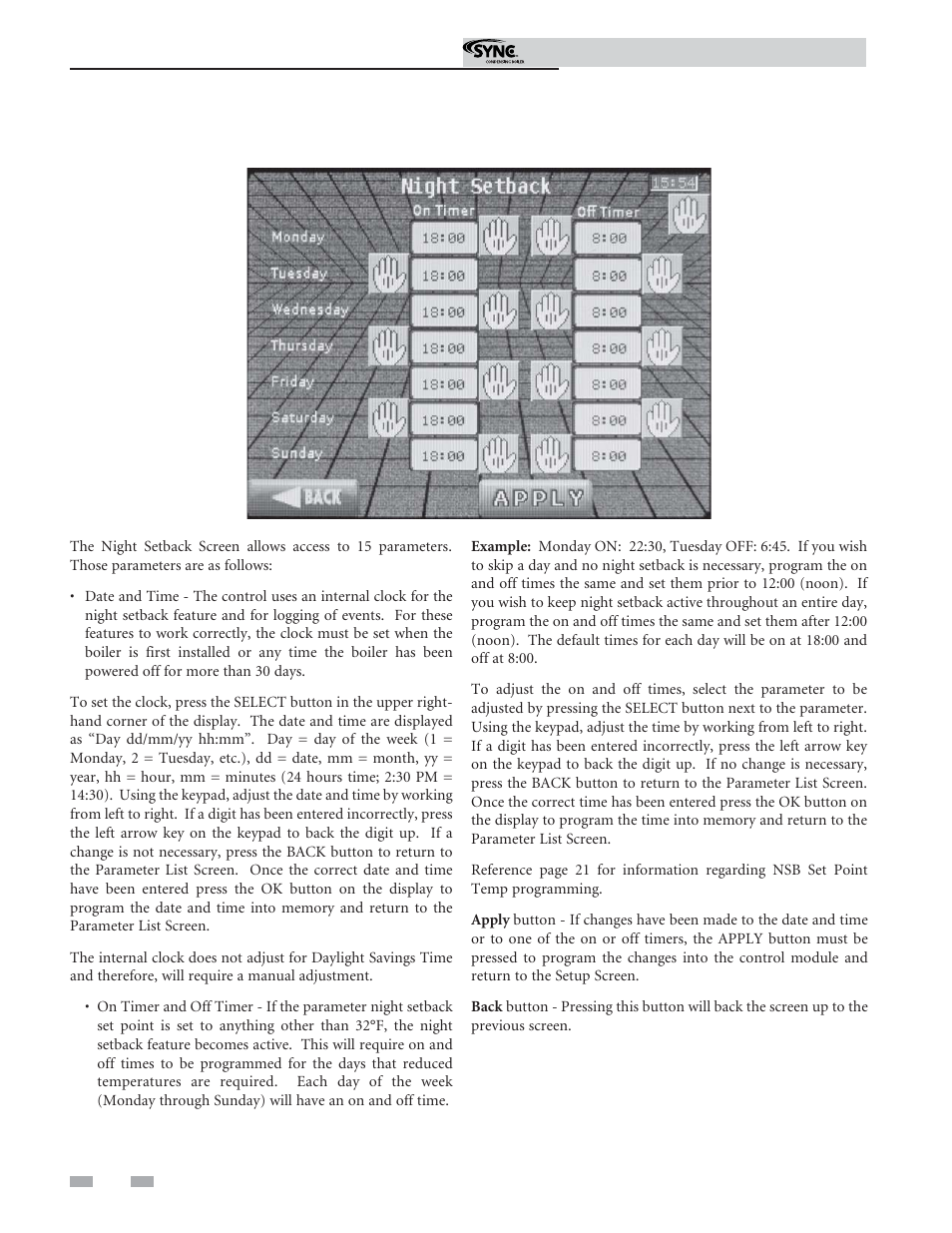 Service | Lochinvar Sync Condensing Boiler 1.3 User Manual | Page 24 / 56