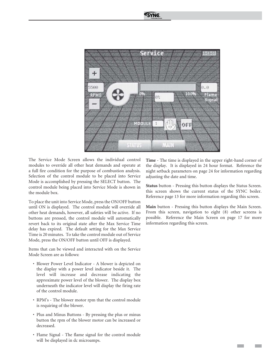 Service | Lochinvar Sync Condensing Boiler 1.3 User Manual | Page 35 / 56