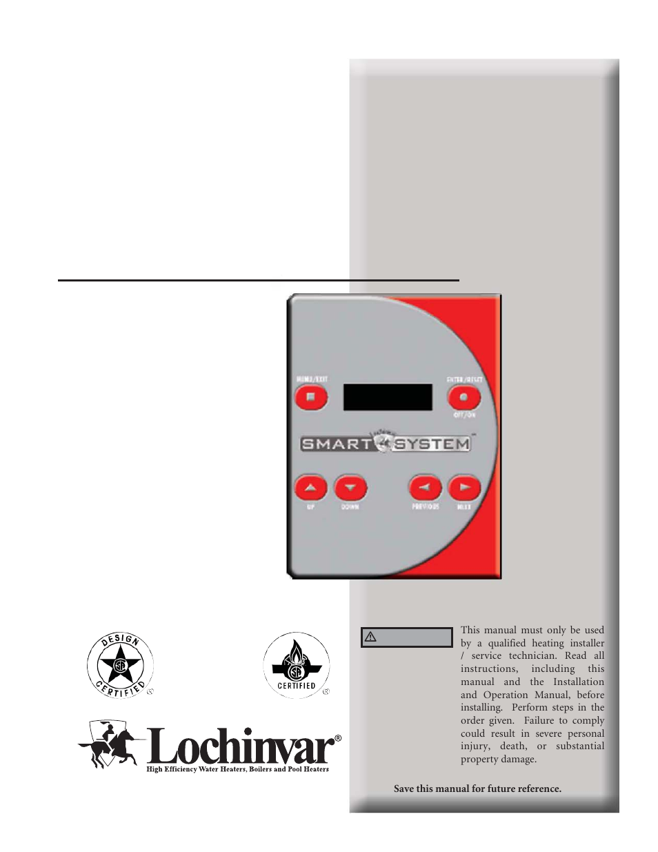 Lochinvar Copper-fin II/IIE 402 - 2072 User Manual | 44 pages