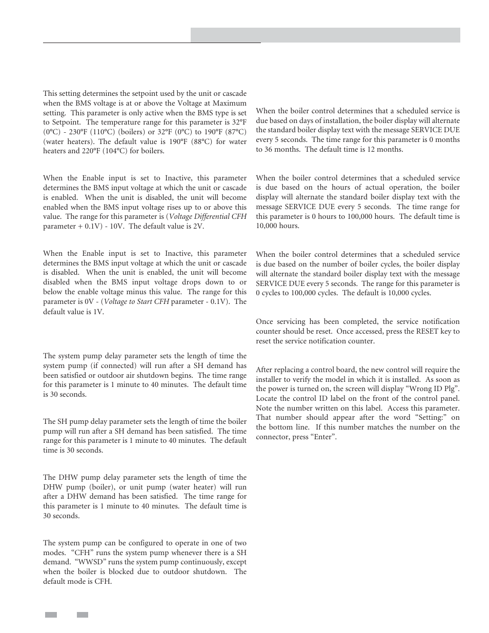 Service | Lochinvar Copper-fin II/IIE 402 - 2072 User Manual | Page 24 / 44