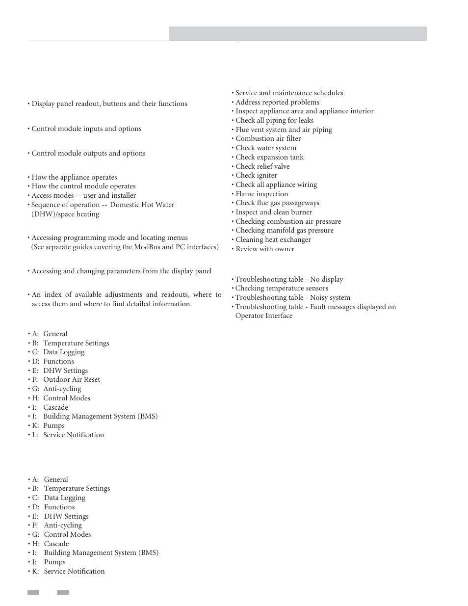 What is in this manual | Lochinvar Copper-fin II/IIE 402 - 2072 User Manual | Page 4 / 44