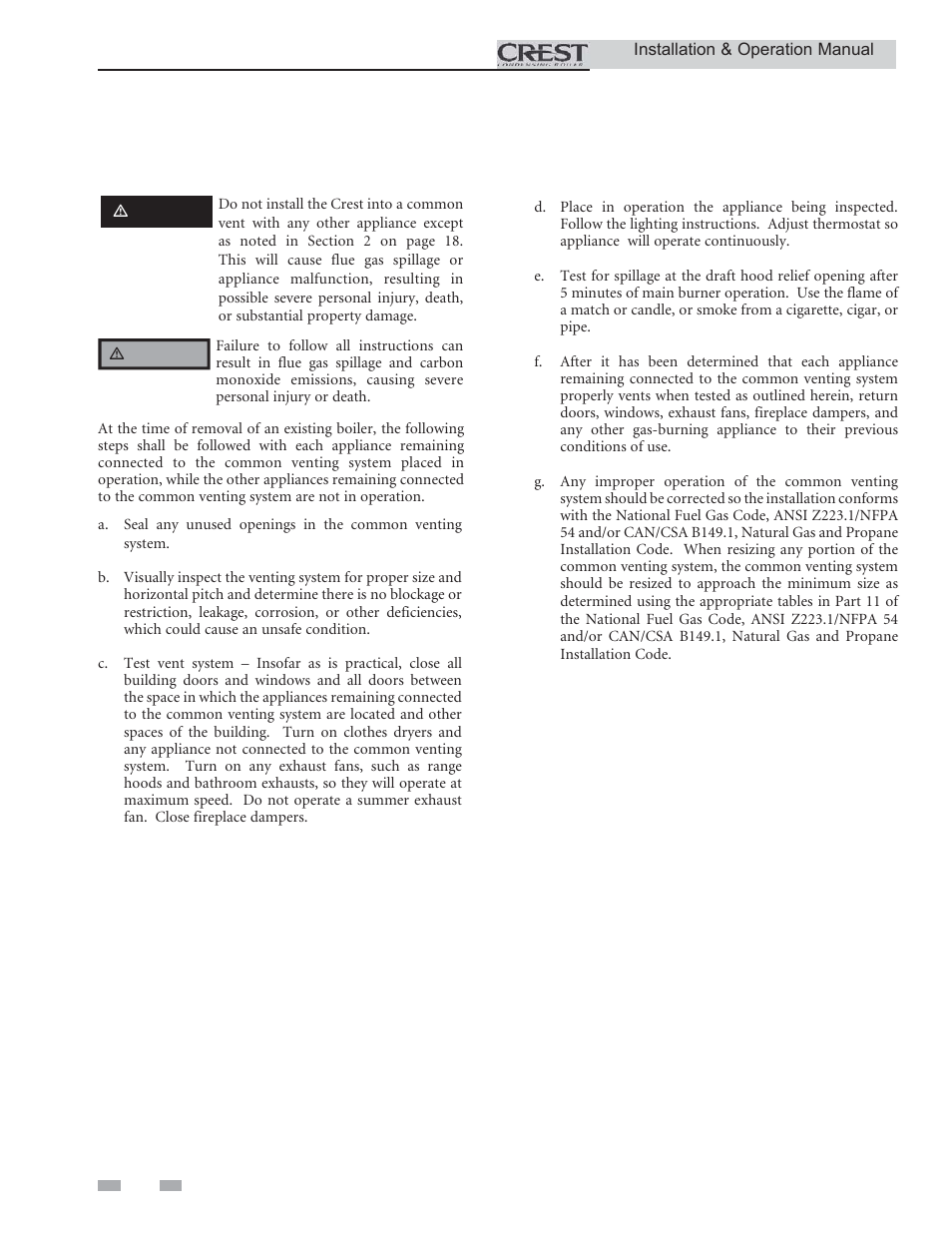 Determine boiler location | Lochinvar CREST 2.5 User Manual | Page 10 / 60