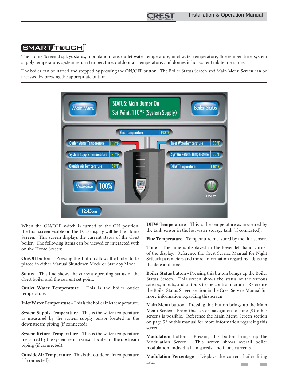 Operating information | Lochinvar CREST 2.5 User Manual | Page 51 / 60