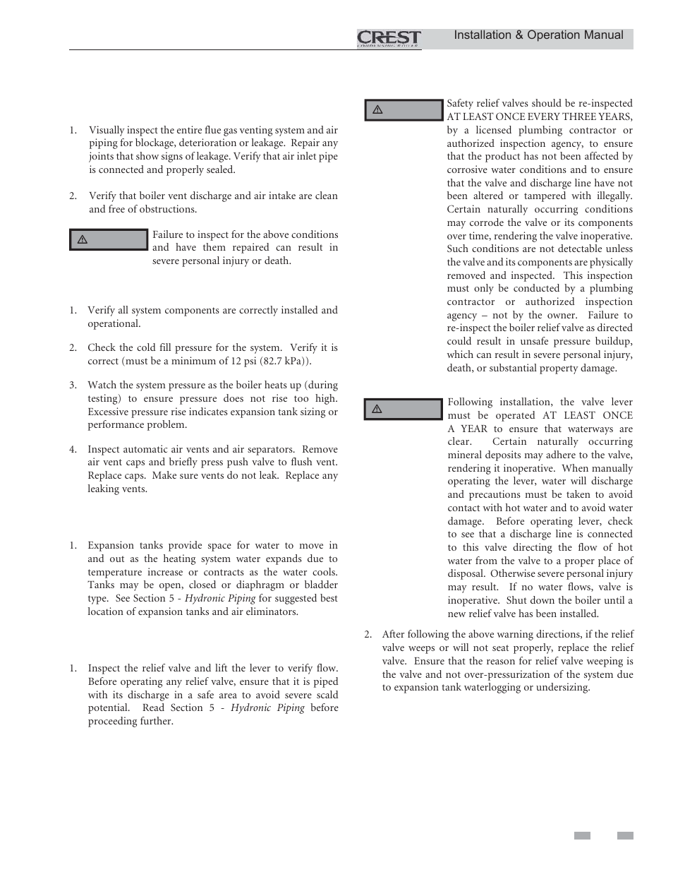 Maintenance | Lochinvar CREST 2.5 User Manual | Page 55 / 60