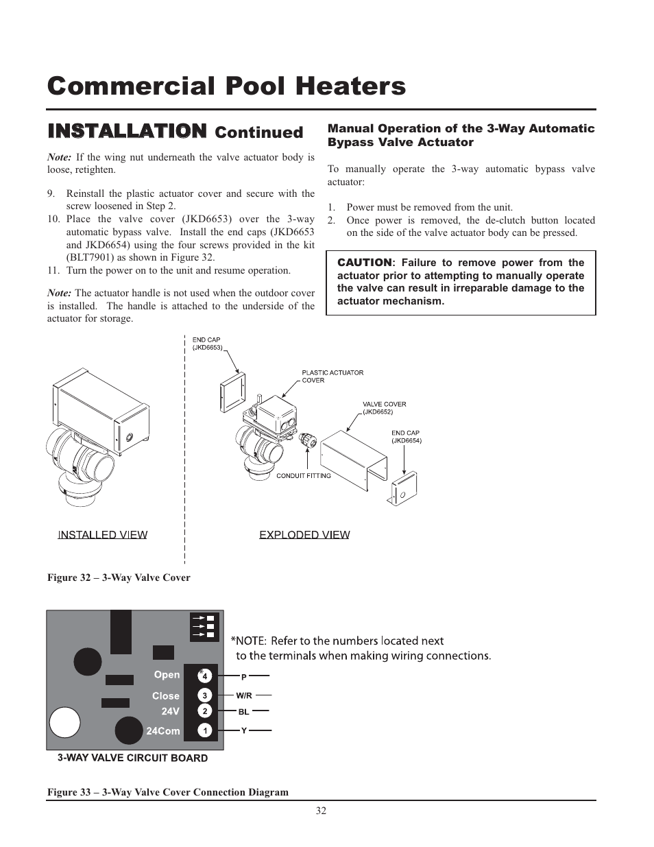 Commercial pool heaters, Iin ns st ta al ll la at tiio on n | Lochinvar GAS HEATER FOR COMMERICAL POOL APPLICATIONS User Manual | Page 32 / 60