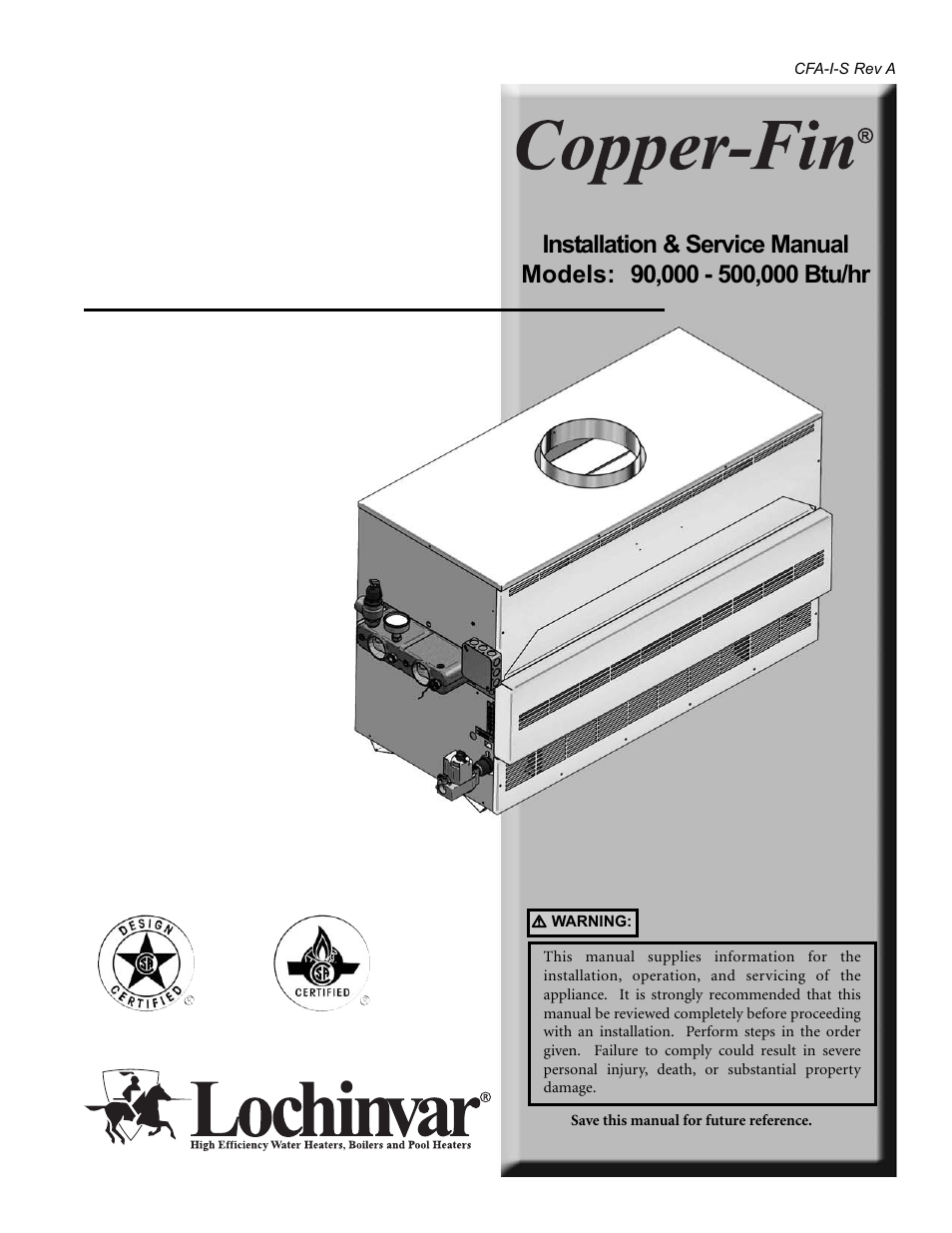 Lochinvar 000 - 500 User Manual | 68 pages