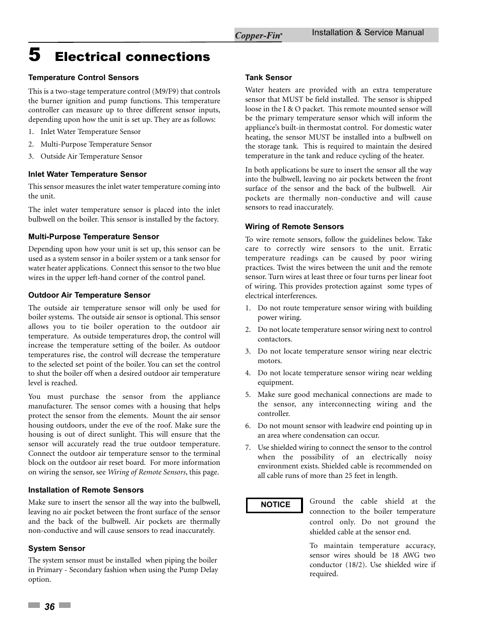 Electrical connections | Lochinvar 000 - 500 User Manual | Page 36 / 68