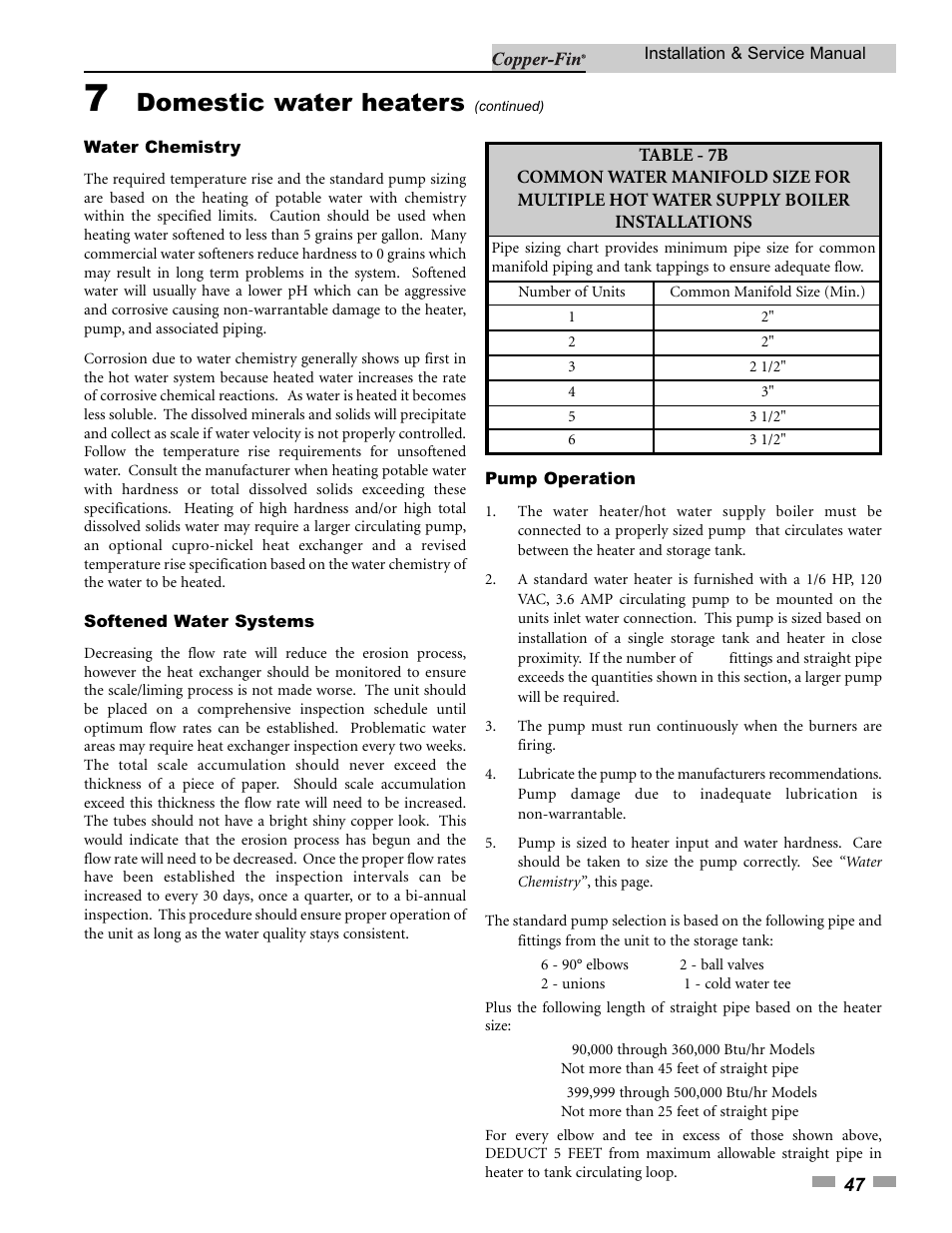 Domestic water heaters | Lochinvar 000 - 500 User Manual | Page 47 / 68