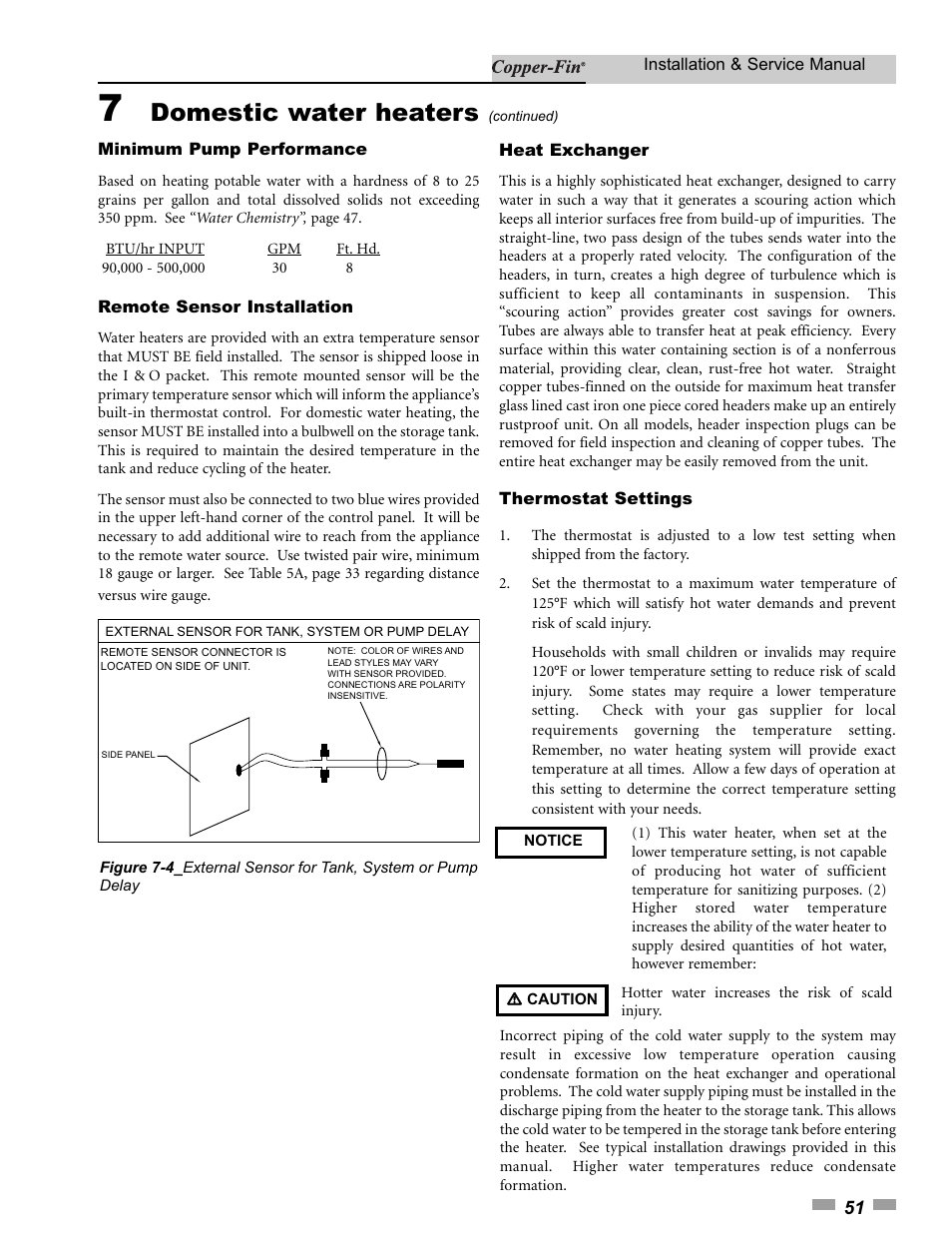 Domestic water heaters | Lochinvar 000 - 500 User Manual | Page 51 / 68