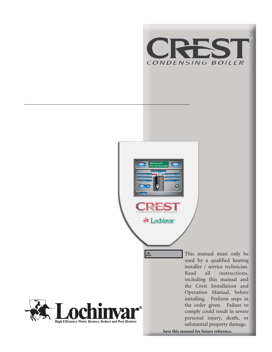 Lochinvar CREST 3 User Manual | 56 pages