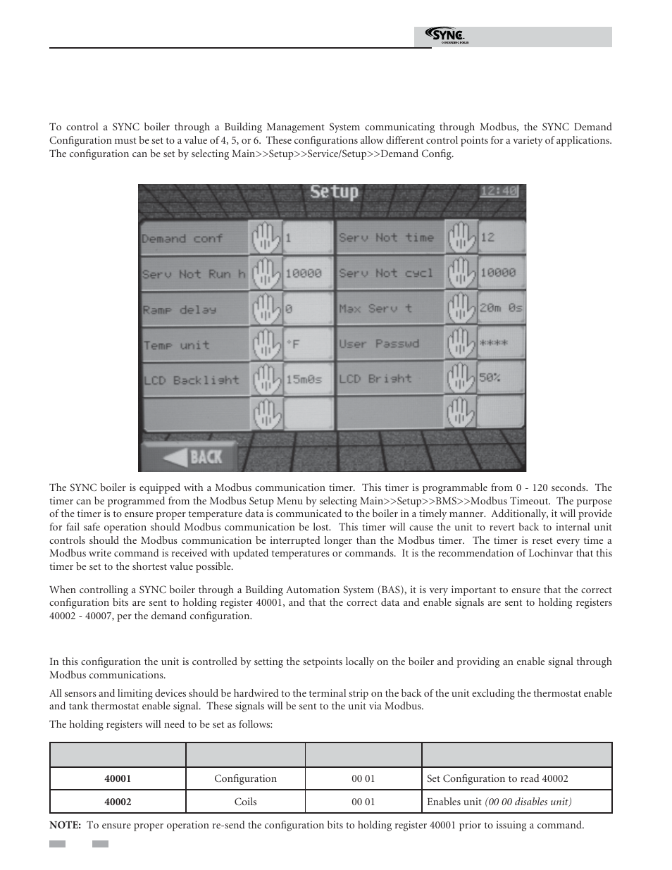 Unit operation | Lochinvar SYNC 1.5 User Manual | Page 14 / 24