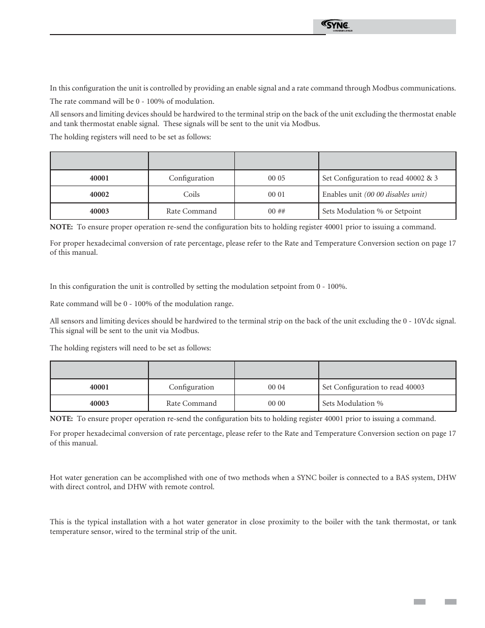 Unit operation | Lochinvar SYNC 1.5 User Manual | Page 15 / 24