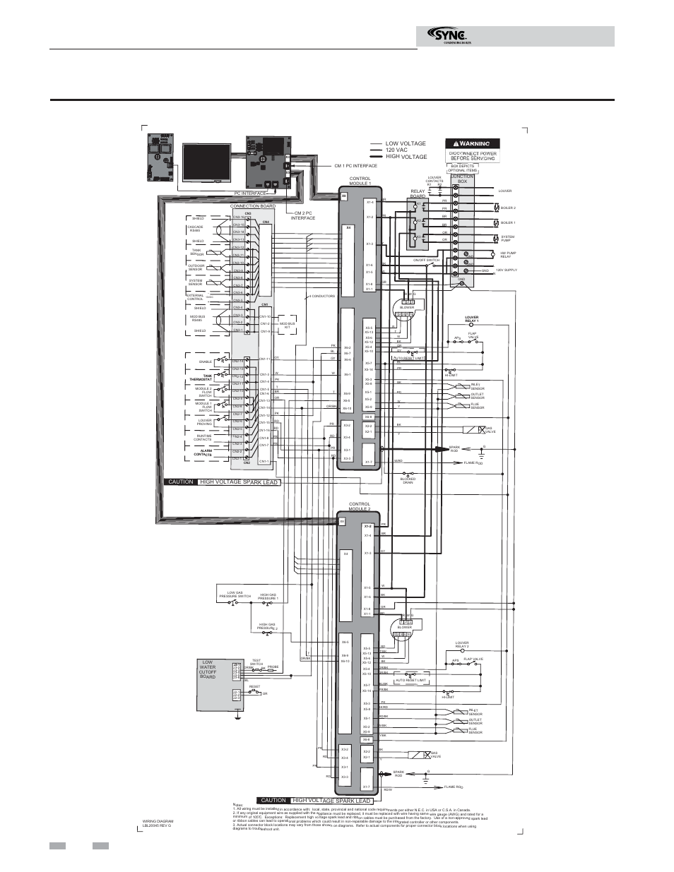 Diagrams, Modbus instructions, Figure 7-3 wiring diagram | Lochinvar SYNC 1.5 User Manual | Page 22 / 24