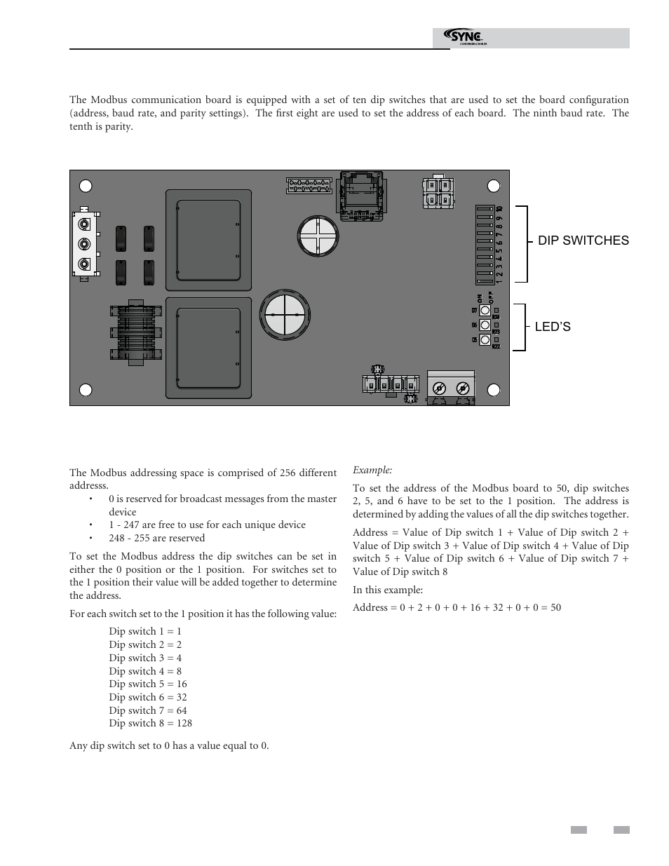 Confi guration, Addressing | Lochinvar SYNC 1.5 User Manual | Page 3 / 24