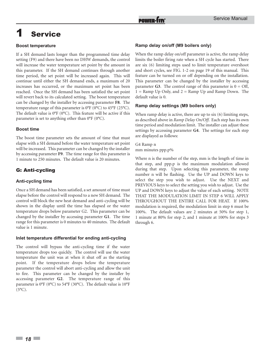 Service | Lochinvar Power-fin 1701 User Manual | Page 18 / 44