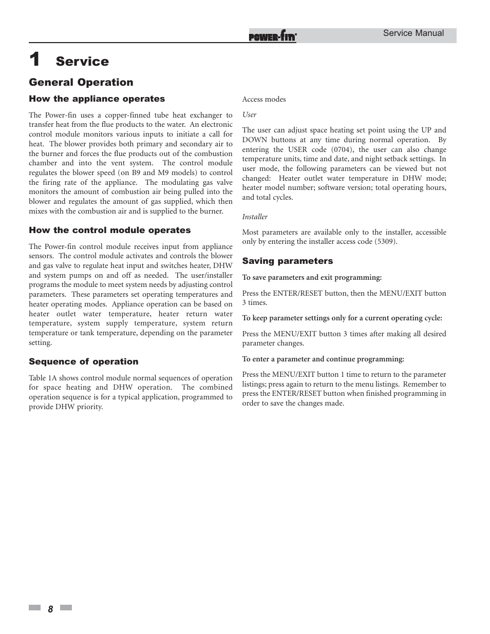 Service | Lochinvar Power-fin 1701 User Manual | Page 8 / 44