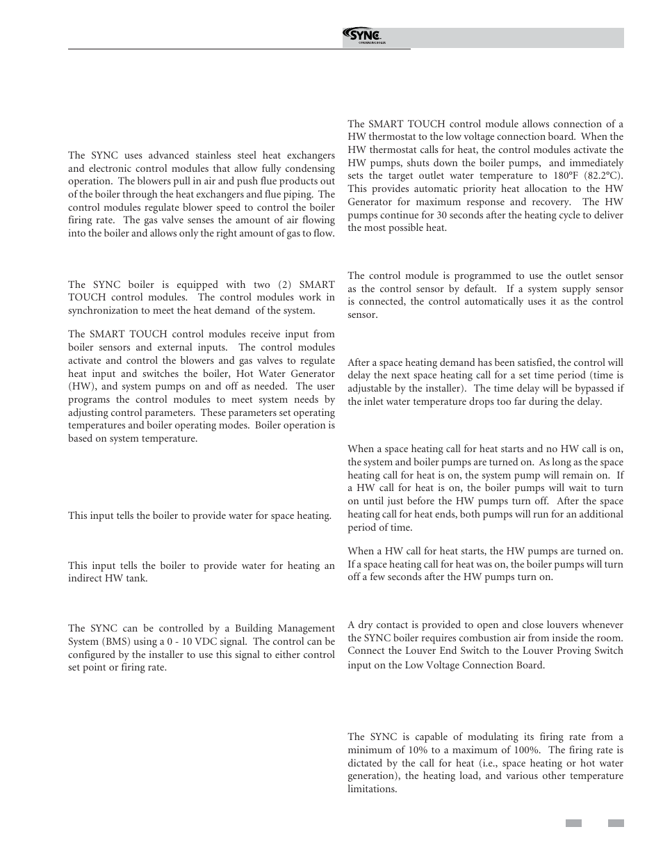 Operating information, General | Lochinvar 1 User Manual | Page 49 / 68