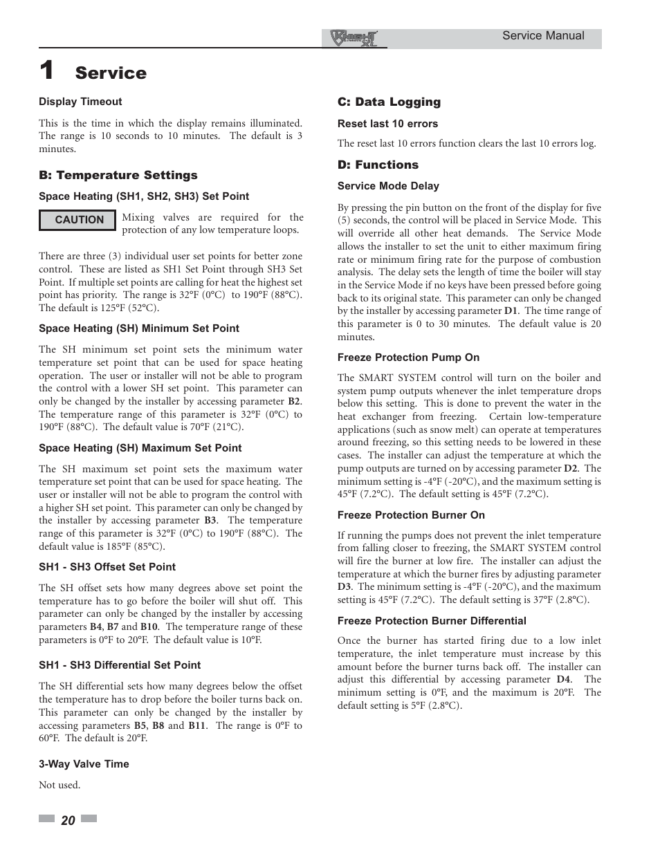 Service | Lochinvar KNIGHT 400 - 801 User Manual | Page 20 / 48