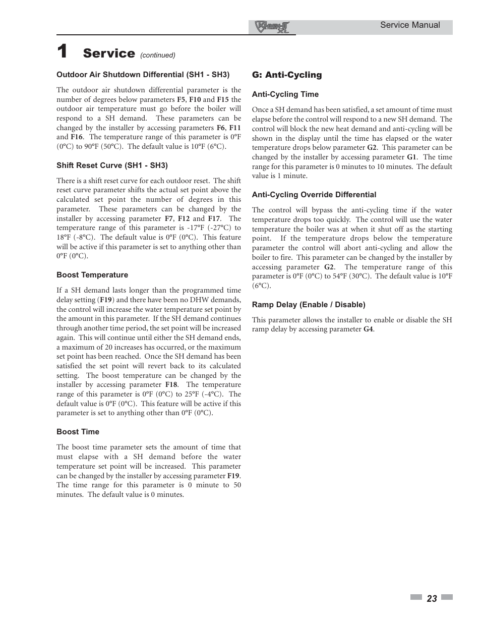 Service | Lochinvar KNIGHT 400 - 801 User Manual | Page 23 / 48