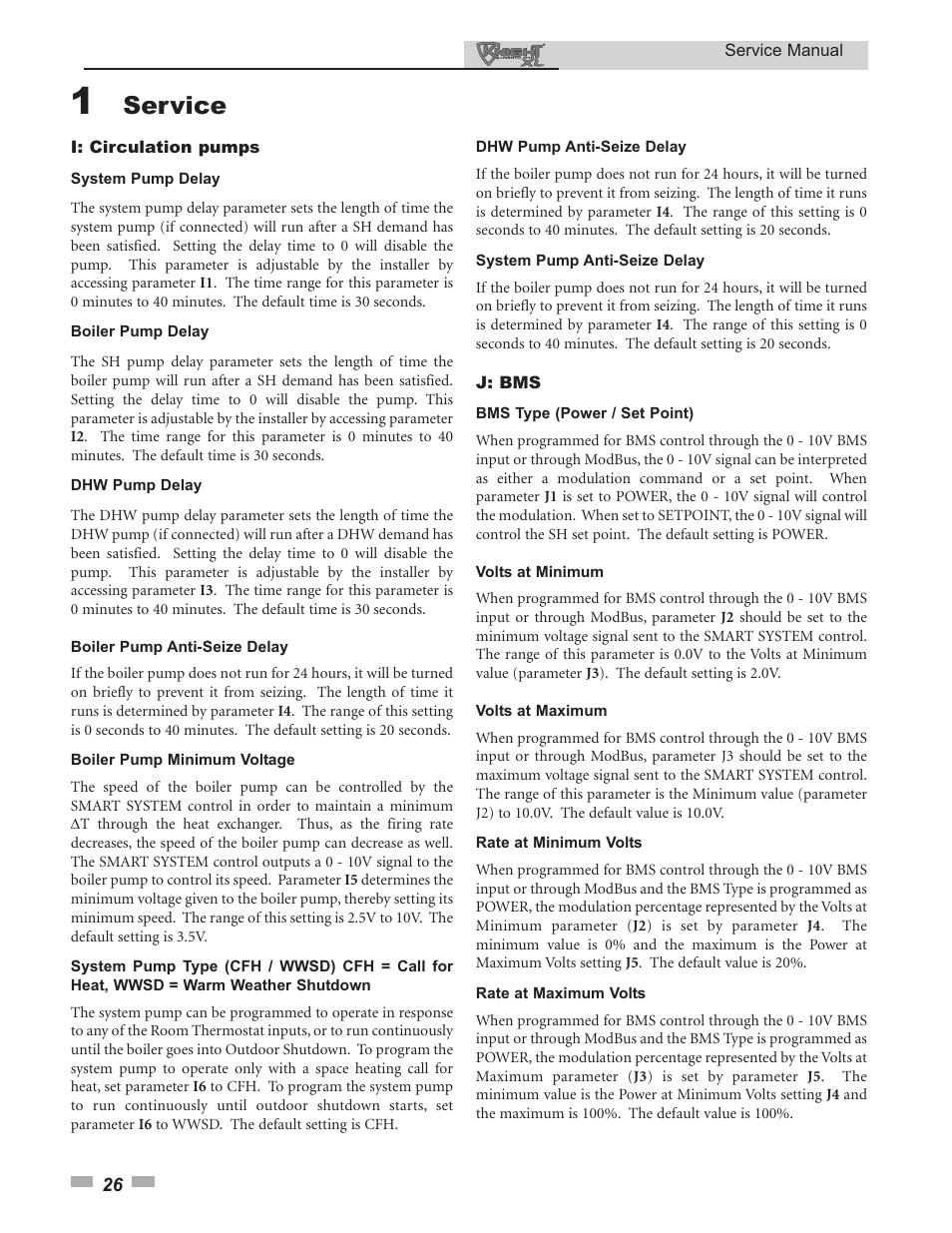 Service | Lochinvar KNIGHT 400 - 801 User Manual | Page 26 / 48