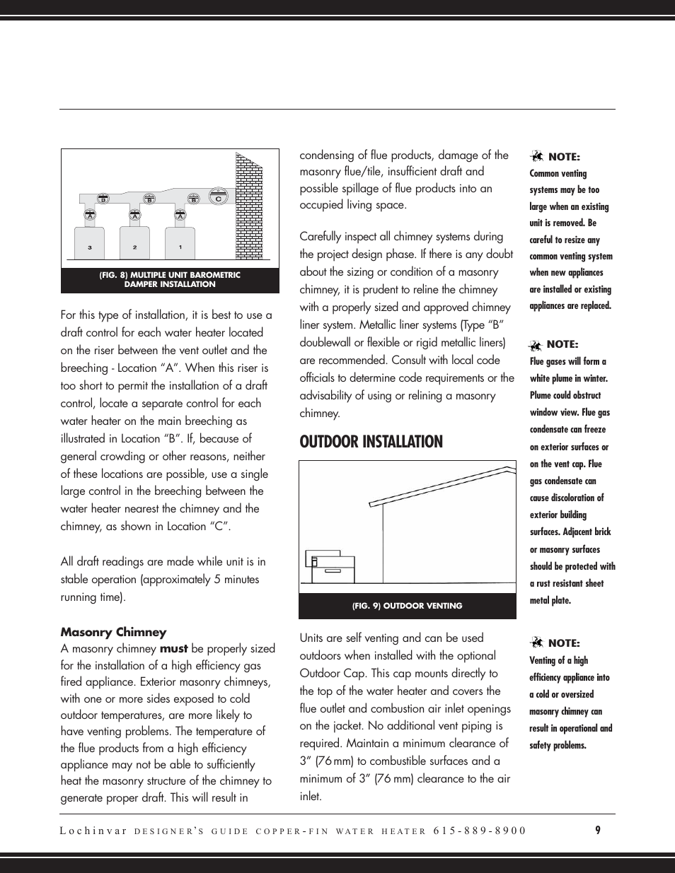 Outdoor installation | Lochinvar COPPER-FIN CW 745 User Manual | Page 11 / 24