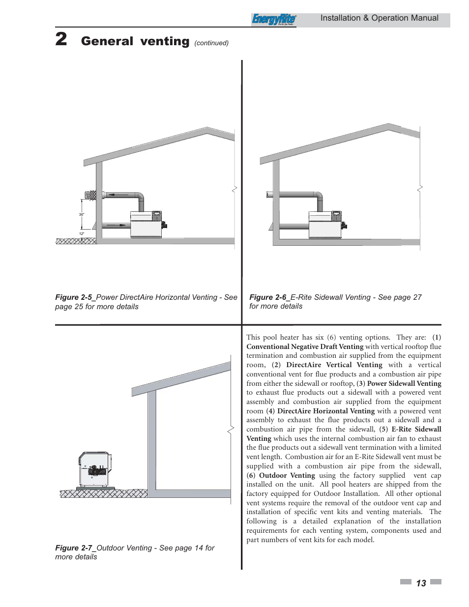 General venting | Lochinvar EnergyRite ER302 User Manual | Page 13 / 52