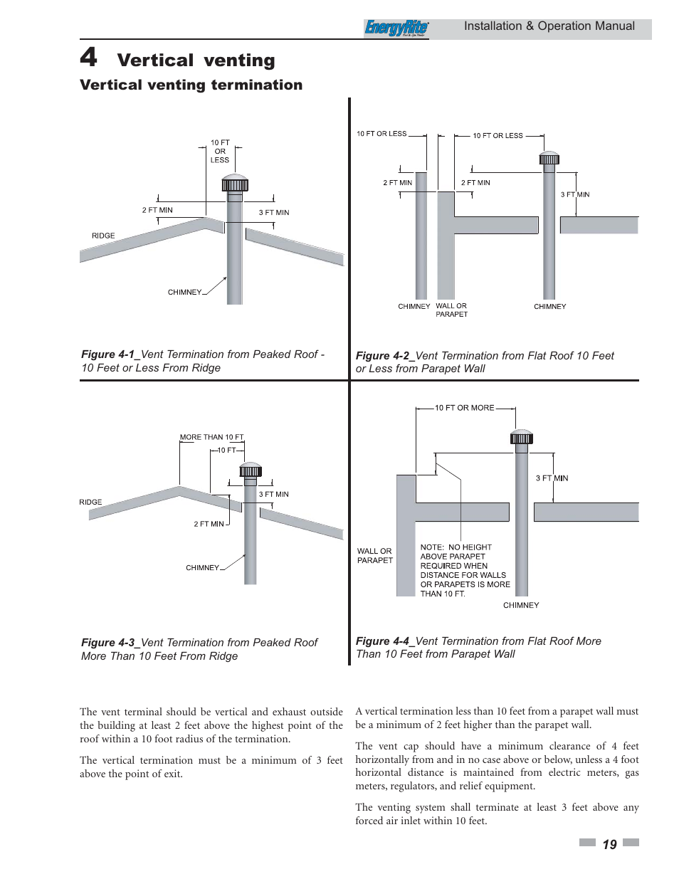 Vertical venting | Lochinvar EnergyRite ER302 User Manual | Page 19 / 52