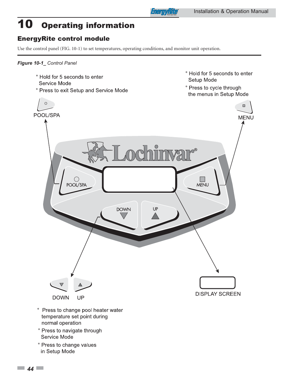 Lochinvar EnergyRite ER302 User Manual | Page 44 / 52