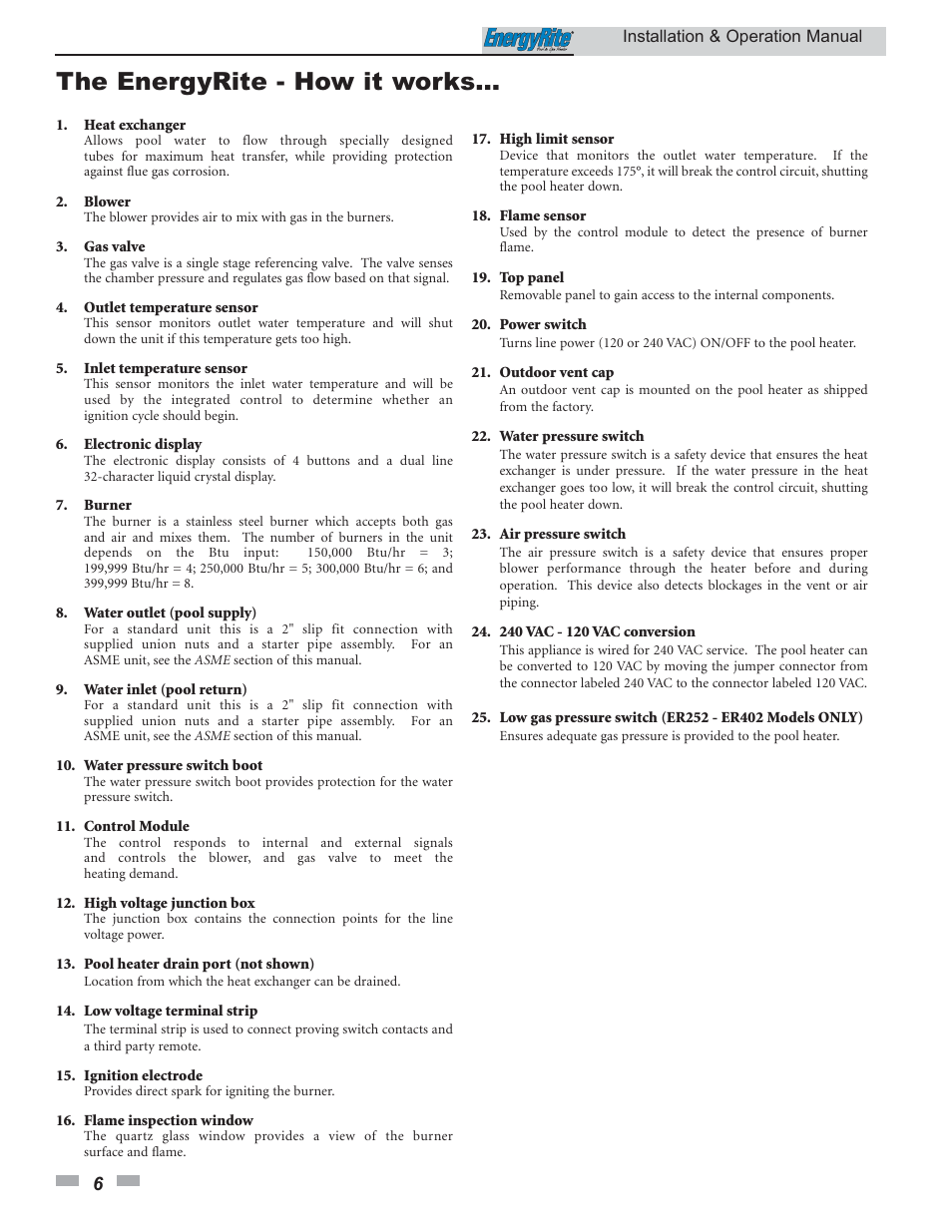 The energyrite - how it works | Lochinvar EnergyRite ER302 User Manual | Page 6 / 52