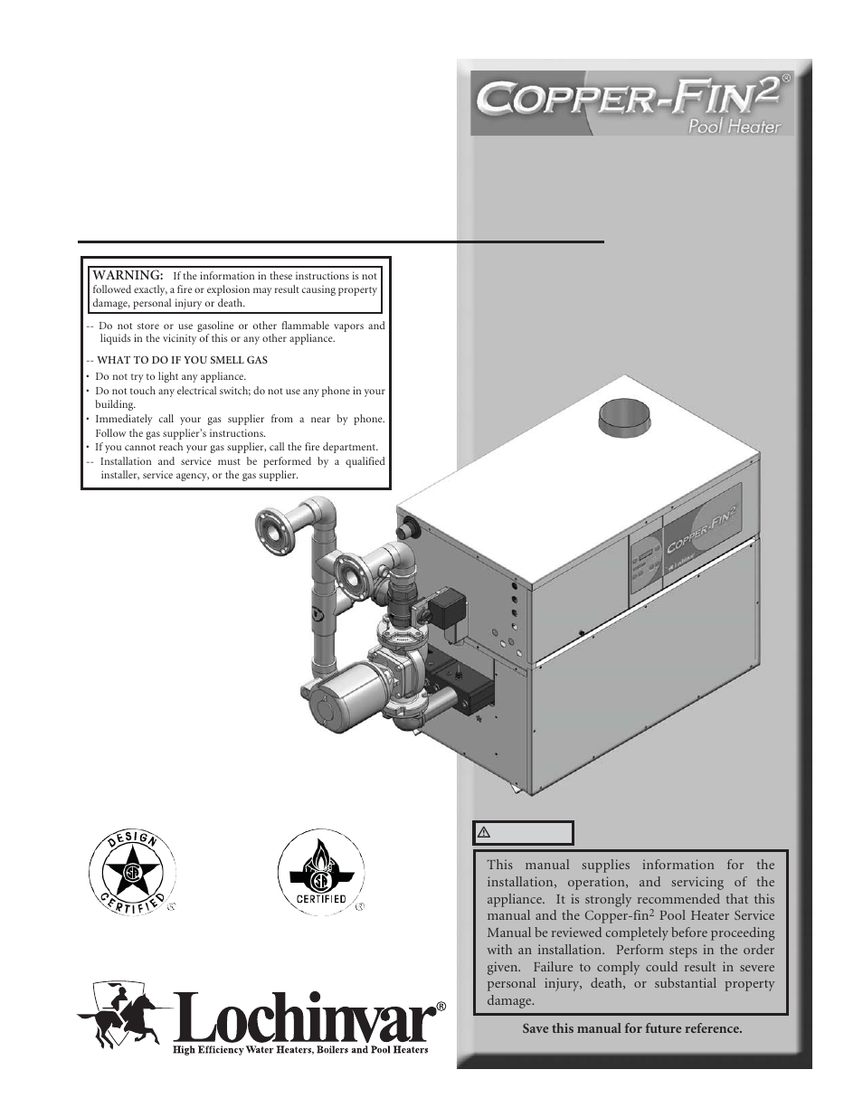 Lochinvar COPPER-FINN2 502 User Manual | 68 pages