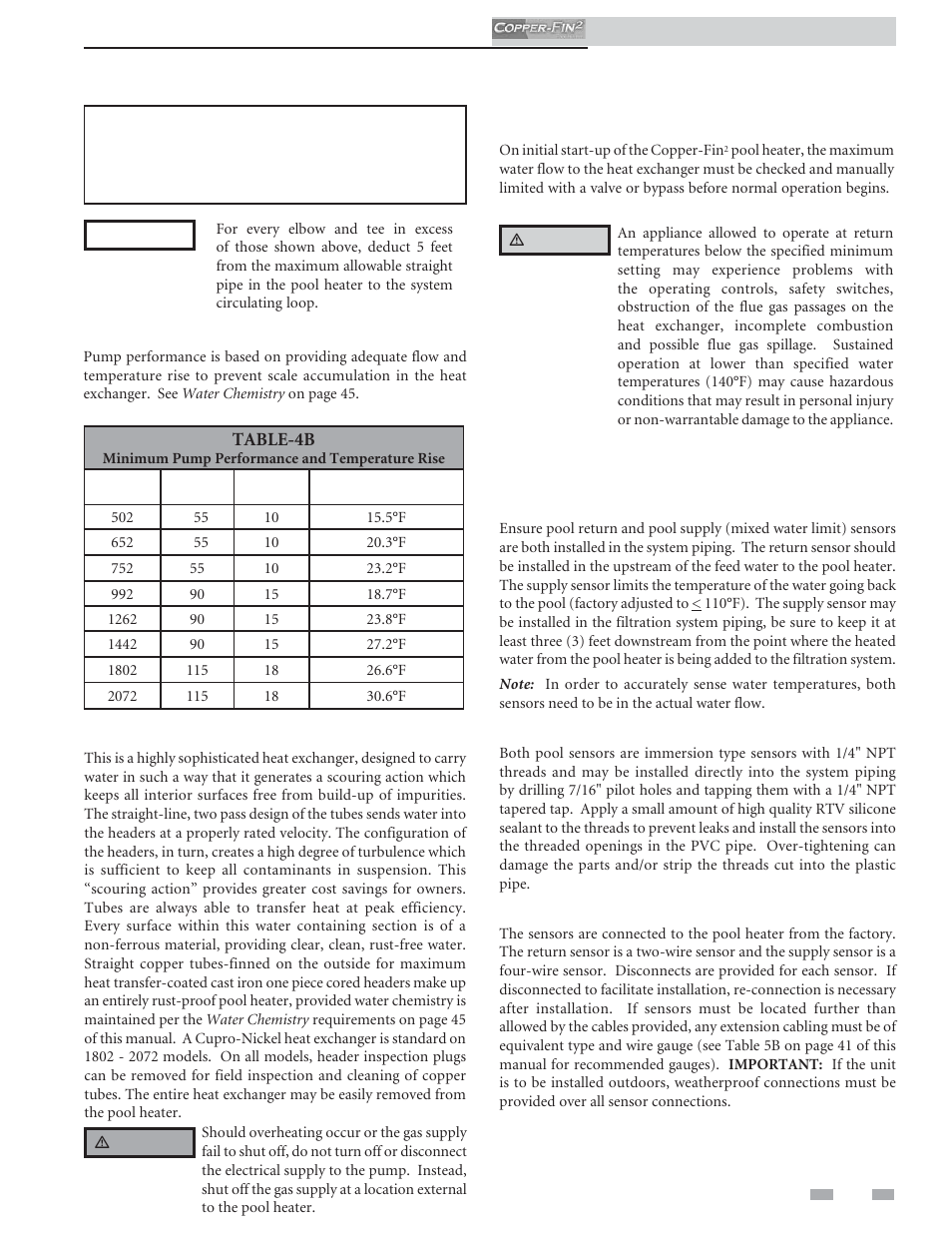 Water connections, Heat exchanger | Lochinvar COPPER-FINN2 502 User Manual | Page 35 / 68