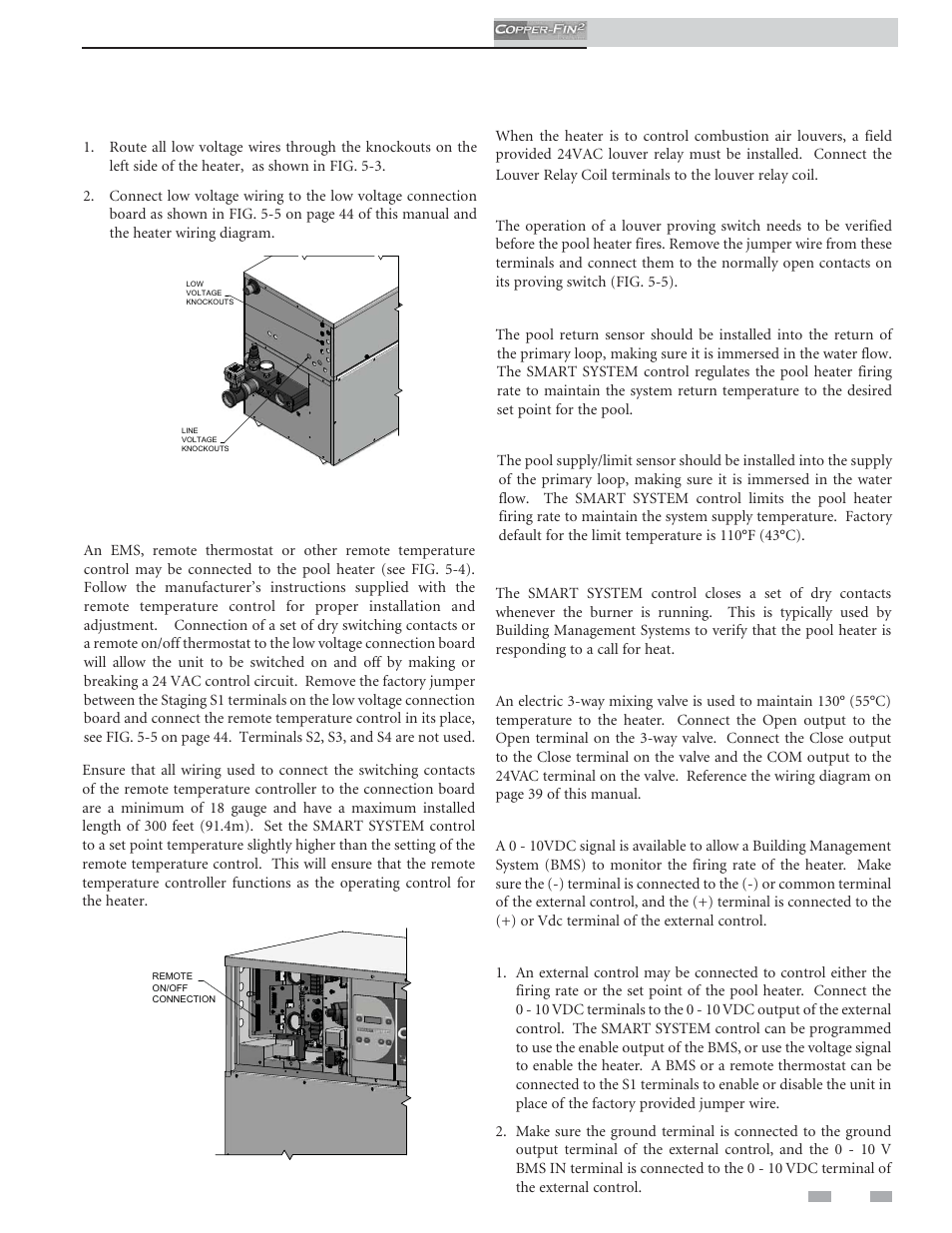 Electrical connections | Lochinvar COPPER-FINN2 502 User Manual | Page 43 / 68