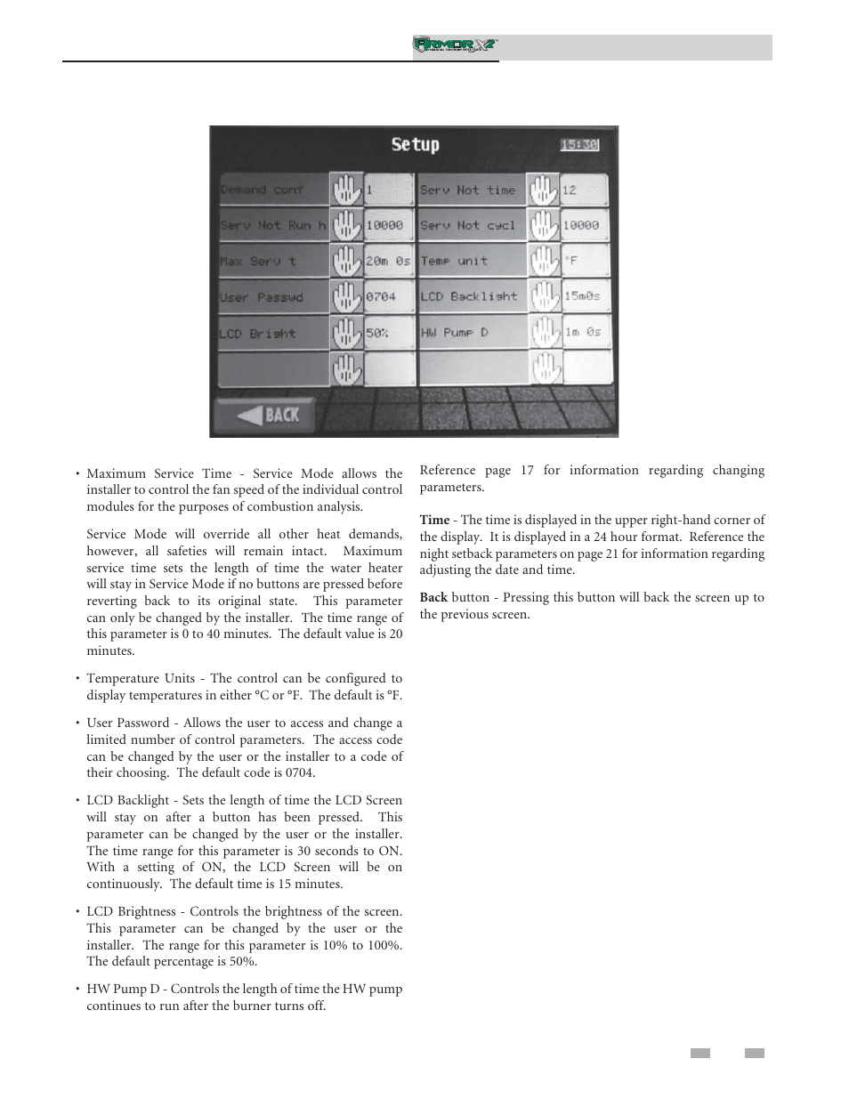 Service | Lochinvar ArmorX2 1.5 User Manual | Page 19 / 52