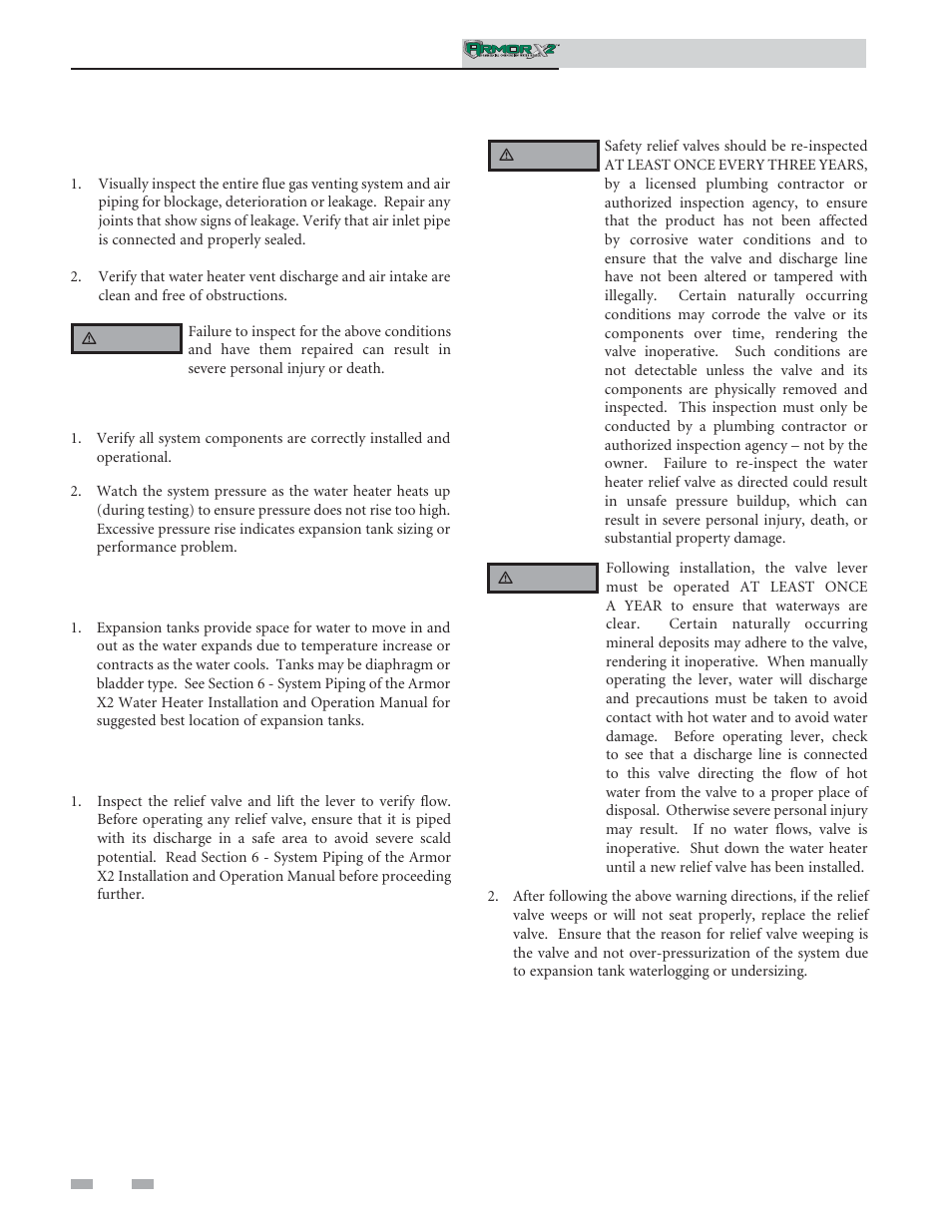 Maintenance | Lochinvar ArmorX2 1.5 User Manual | Page 34 / 52