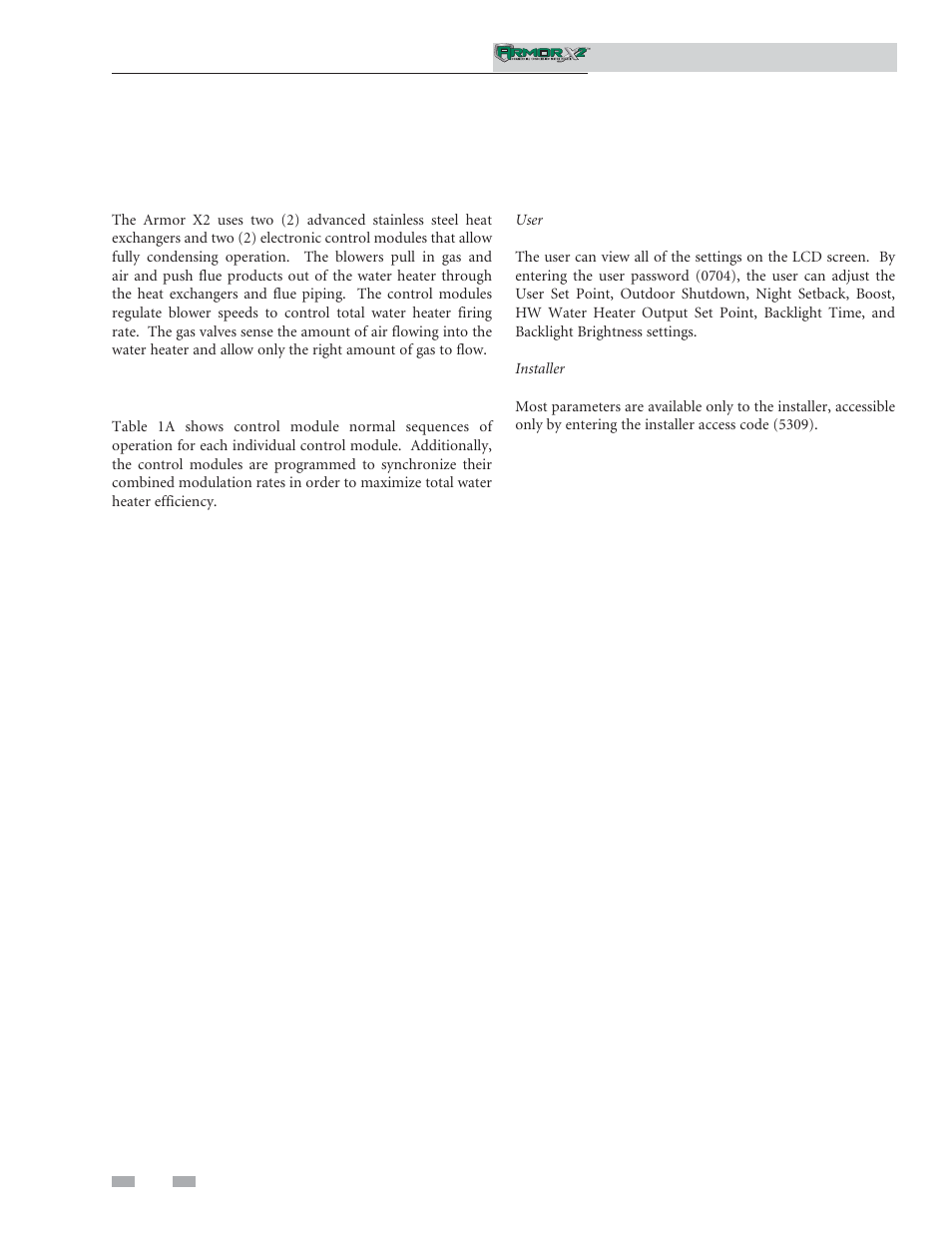Service | Lochinvar ArmorX2 1.5 User Manual | Page 8 / 52