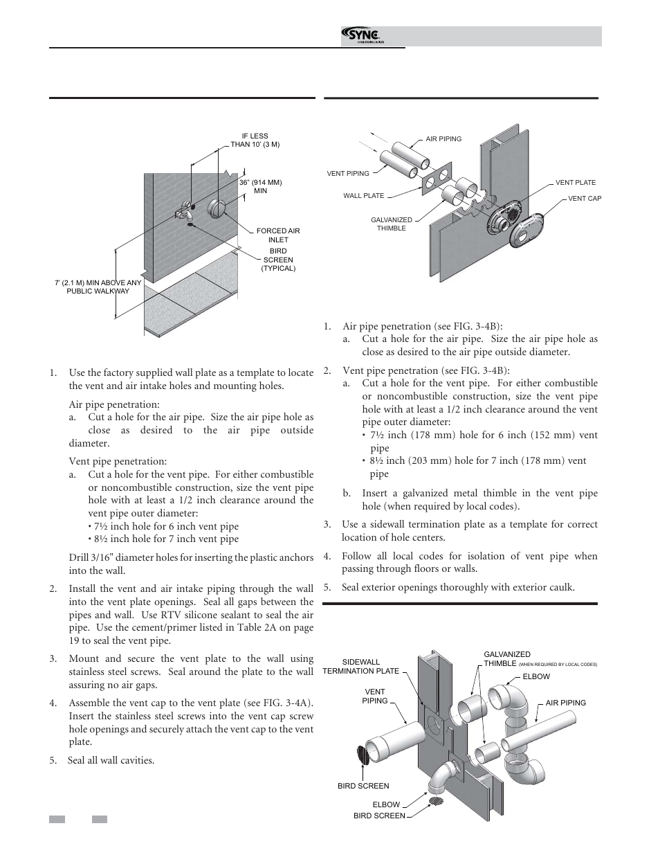 Sidewall direct venting | Lochinvar SYNC 1.3 User Manual | Page 24 / 68