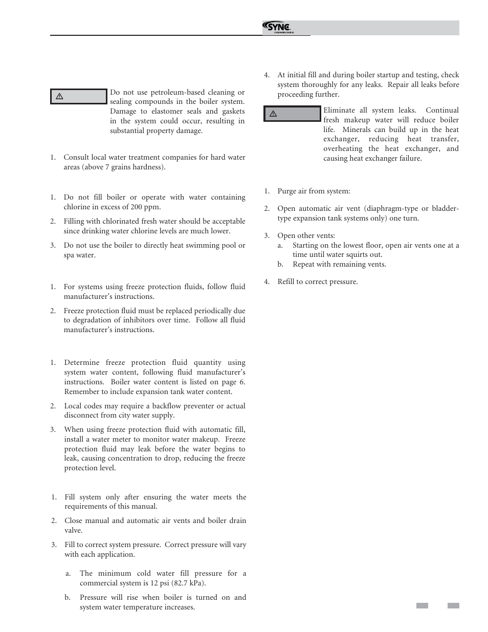 Start-up | Lochinvar SYNC 1.3 User Manual | Page 43 / 68