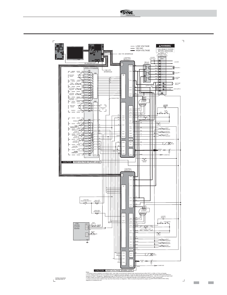 Diagrams, Installation & operation manual, Figure 12-3 wiring diagram | Continued) | Lochinvar SYNC 1.3 User Manual | Page 65 / 68