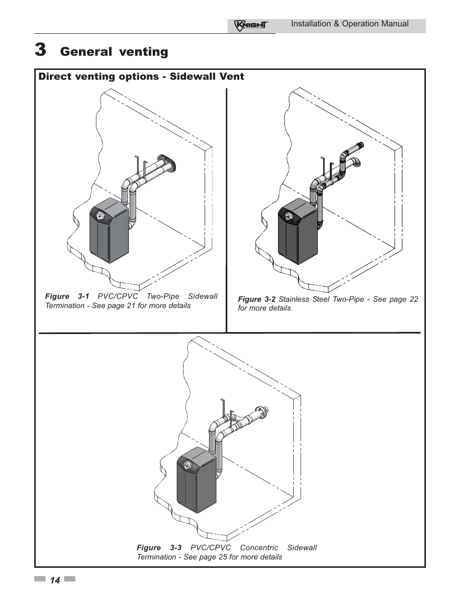 General venting | Lochinvar 80 - 285 User Manual | Page 14 / 76