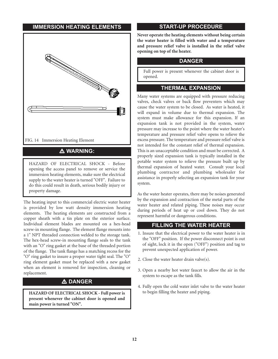 Lochinvar Commercial Electric Water Heaters User Manual | Page 12 / 16