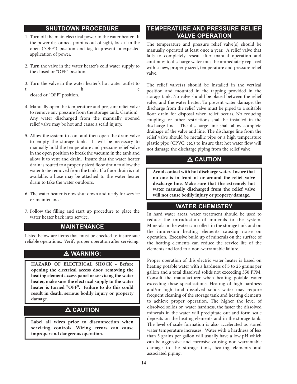 Lochinvar Commercial Electric Water Heaters User Manual | Page 14 / 16