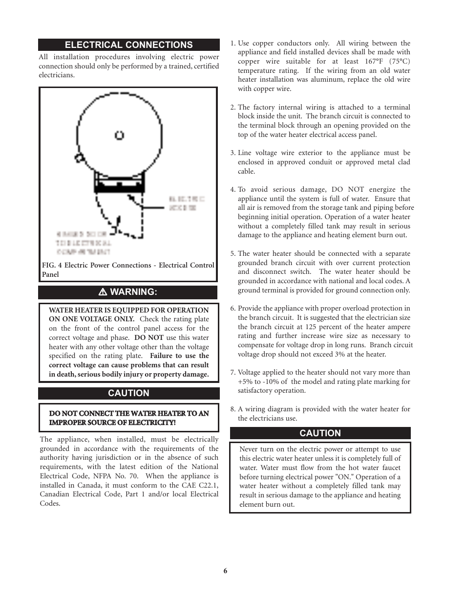 Lochinvar Commercial Electric Water Heaters User Manual | Page 6 / 16