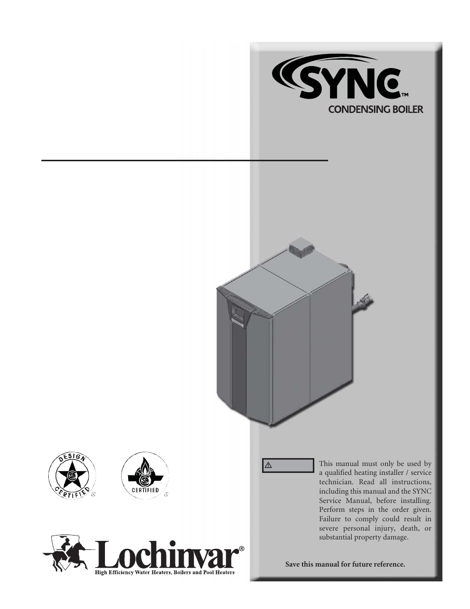 Lochinvar Sunc Condensing Boiler 1.3 User Manual | 68 pages