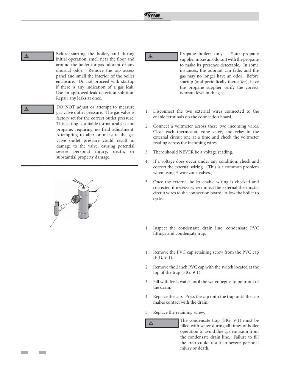 Start-up | Lochinvar Sunc Condensing Boiler 1.3 User Manual | Page 44 / 68