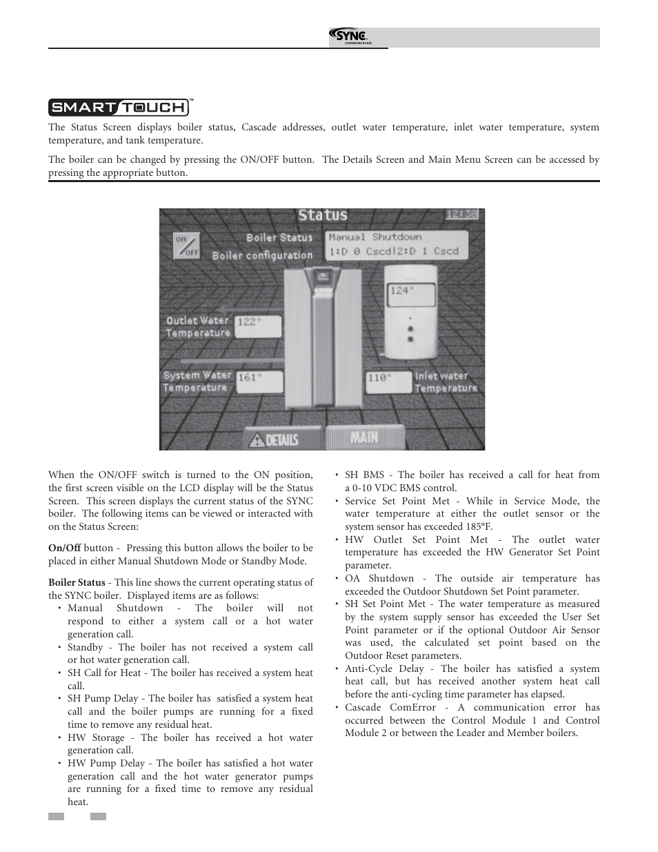 Operating information | Lochinvar Sunc Condensing Boiler 1.3 User Manual | Page 54 / 68