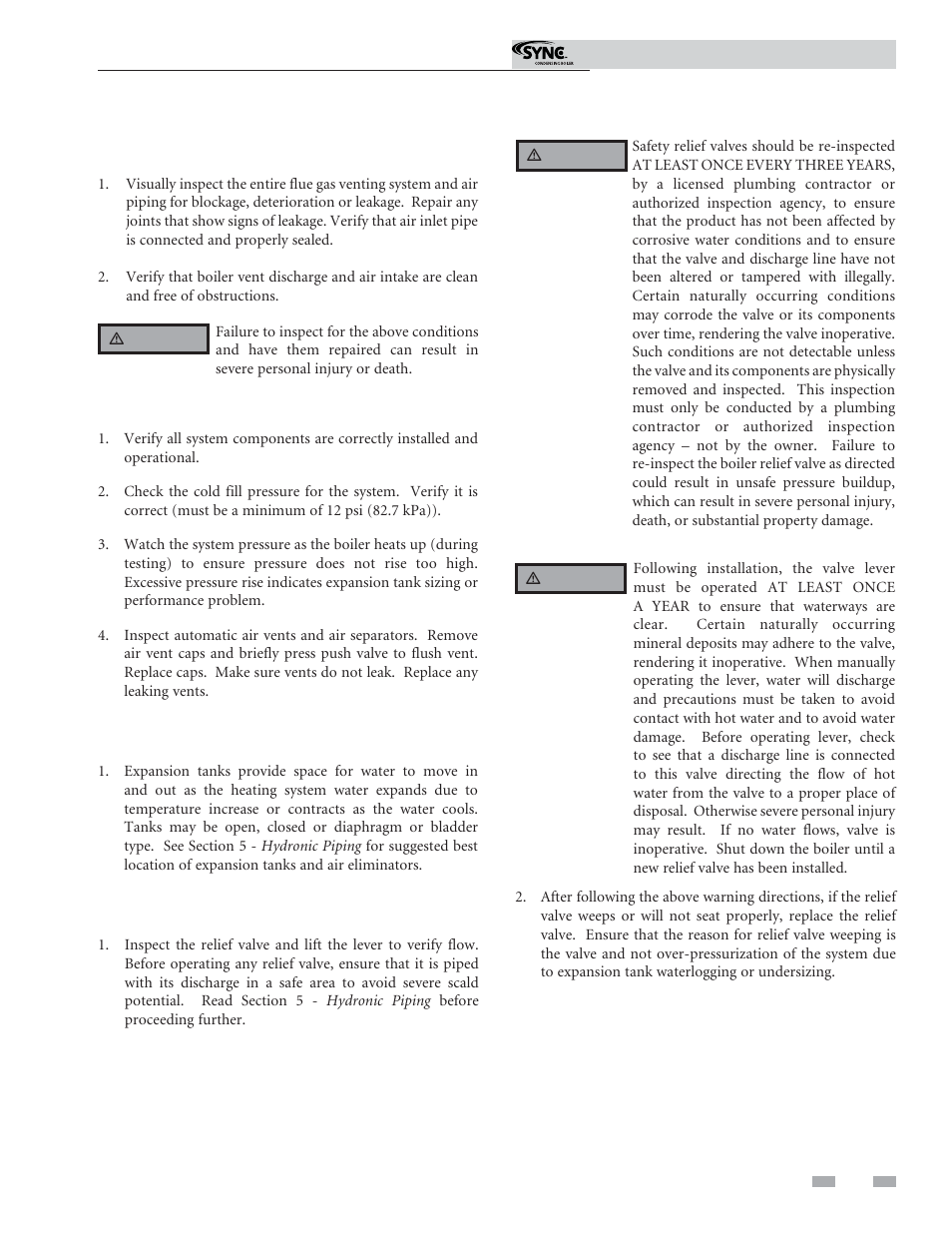 Maintenance | Lochinvar Sunc Condensing Boiler 1.3 User Manual | Page 59 / 68