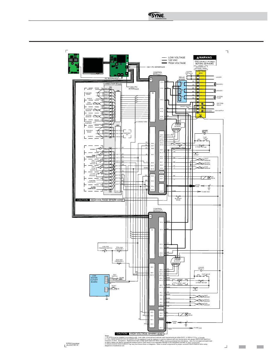 Diagrams, Installation & operation manual, Figure 12-3 wiring diagram | Continued) | Lochinvar Sunc Condensing Boiler 1.3 User Manual | Page 65 / 68
