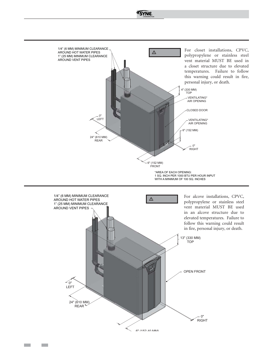 Determine boiler location, Installation & operation manual | Lochinvar Sunc Condensing Boiler 1.3 User Manual | Page 8 / 68