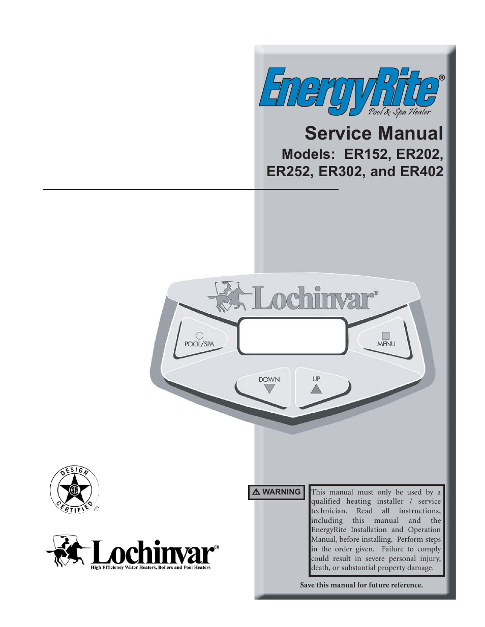 Lochinvar EnergyRite ER152 User Manual | 32 pages
